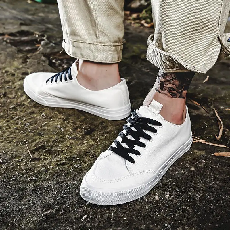 KemeKiss 4 Color Classic Men Flats Canvas Shoes Casual Lace Up Mixed Flat Soft Man Footwear Size 39-44 | Обувь