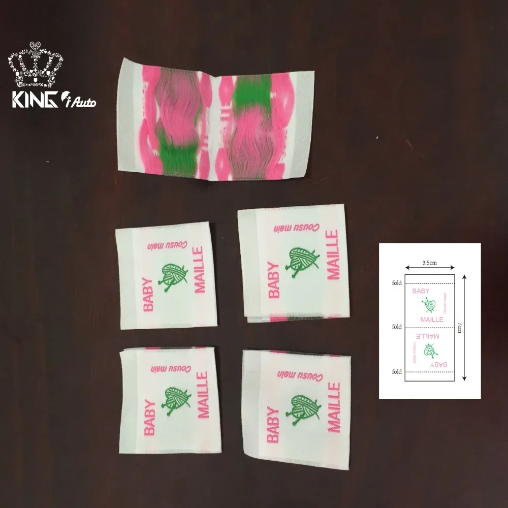 Известный логотип тканые этикетки/индивидуальные вышитые патч-бирки/Тканевая