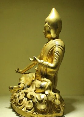 Медные латунные китайские ремесла Азиатский 12 &quotСтарый тибетский буддистский