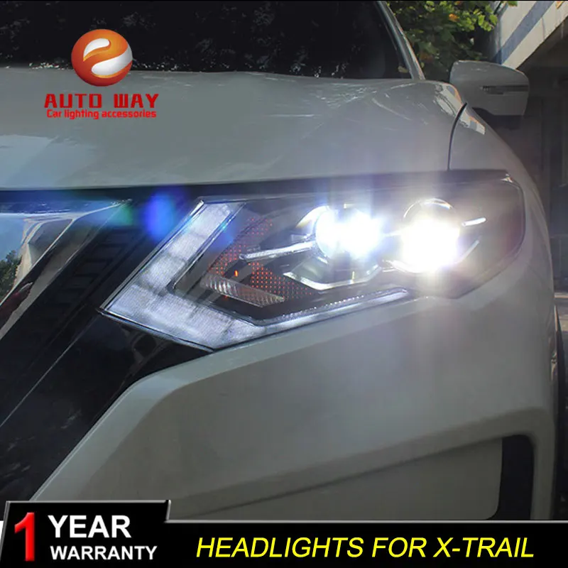 Автомобильный Стайлинг корпус передней фары для Nissan X-trail- фары, светодиодные фары DRL Двойной Луч би-ксеноновая разрядная лампа высокой интенсивности для автомобиля аксессуары