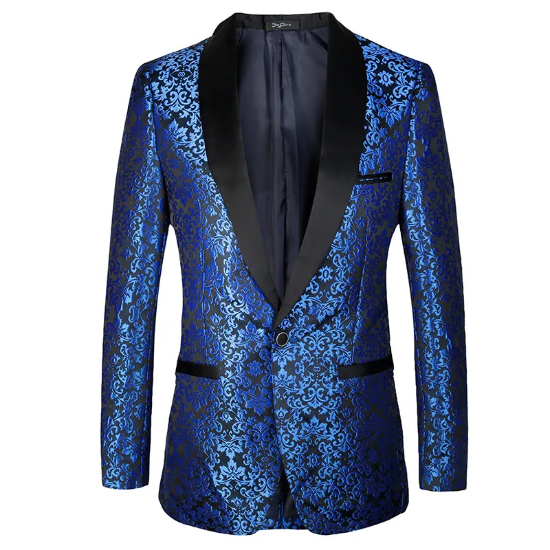 Новинка 2017 мужские костюмы с принтом тонкий бренд качество жених цветочный