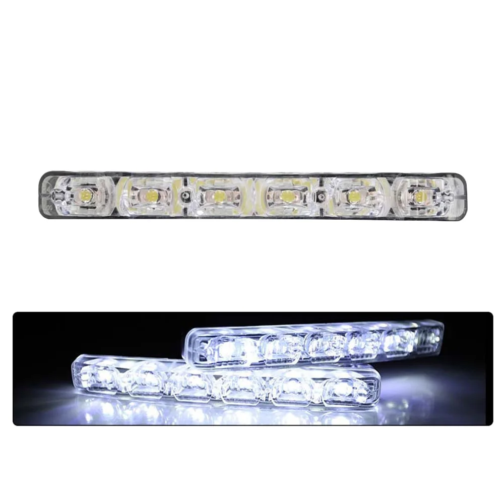 1 пара DRL светодиодный Автомобильные дневные ходовые огни 6 s DC 12V Автомобильная