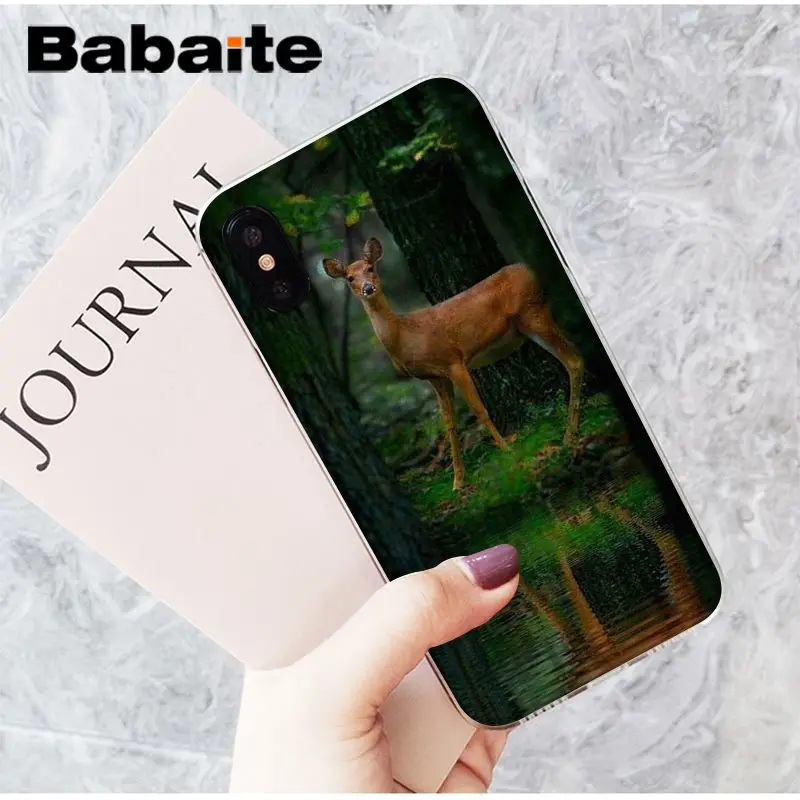 Babaite Лесной Олень ТПУ прозрачный чехол для телефона чехол для Apple iPhone 8 7 6 6S Plus X XS MAX 5 5S SE XR сотовые телефоны