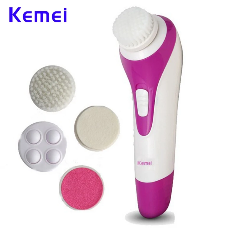 Kemei KM 5507 4 в 1 Sonic электрическое очищающее средство для лица мини массажер красоты