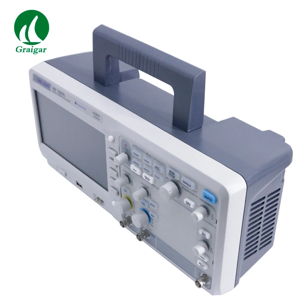 Компактный настольный двухканальный цифровой осциллограф SDS1202CFL с полосой