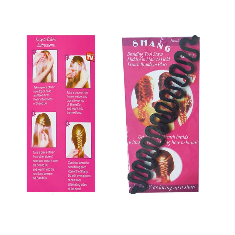 Модный женский французский инструмент для плетения волос роллер губка плетение