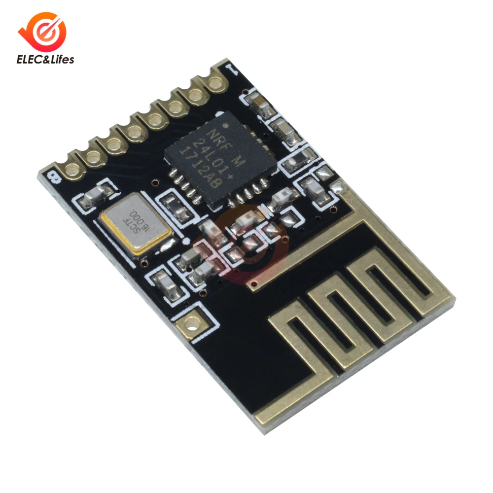 NRF24L01 SMD 2 4 ГГц беспроводной модуль приемопередатчика 1 27 мм Мини NRF улучшенная