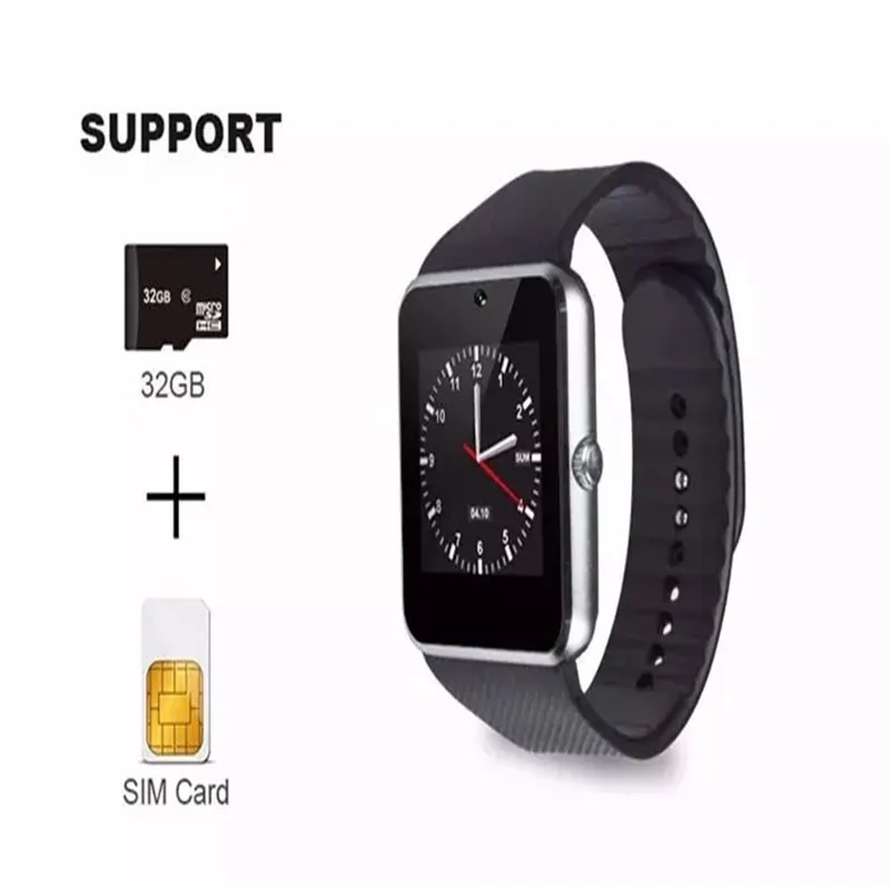 Gt08 Смарт-часы телефон для iphone Samsung умные часы andriod с микрофоном Bluetooth камера