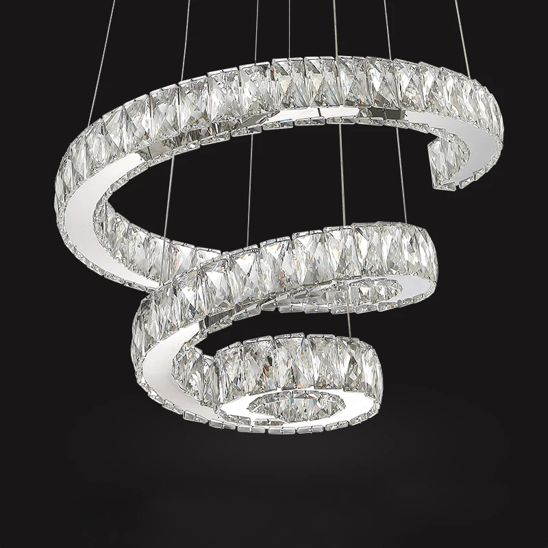 売却 高品質ledシャンデリアクリスタルランプモダンな照明AC110V 220 240v光沢ダイニングルーム器具バーライト
