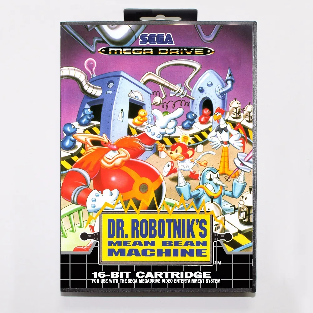 Картридж для игры Dr. Robotnik's Mean Bean 16 бит игровая карта MD с розничной коробкой Sega Mega