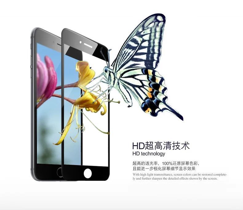 Новое 2.5D полное покрытие белое или черное Закаленное стекло протектор экрана для