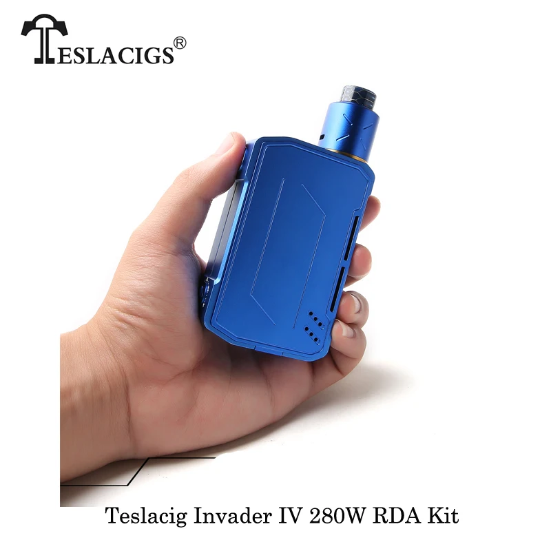 Вт 280 Тесла Invader IV 4 Teslacigs поле Mod электронные сигареты двойной катушка RDA 21700/20700/18650