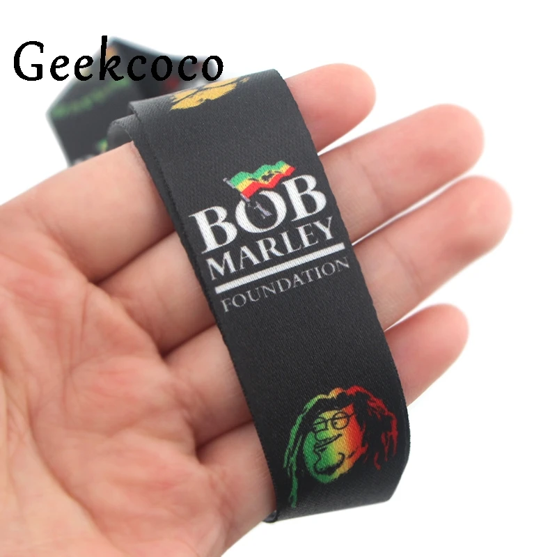 

Bob Marley singer lanyard for key mobile phone straps necklace card holders webbing ribbon keychain keyring hang rope gift J0437