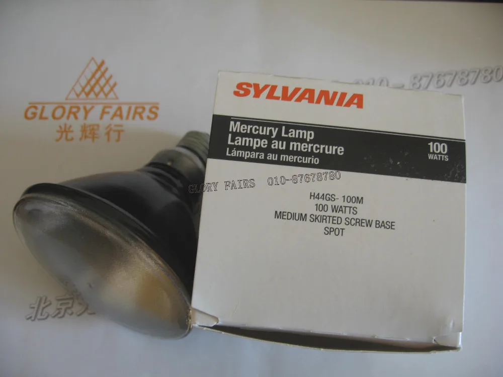 SYLVANIA 100 Вт ртутная лампа H44GS 100M ватт средней юбкой винт основание SPOT R MDSKSP PAR38