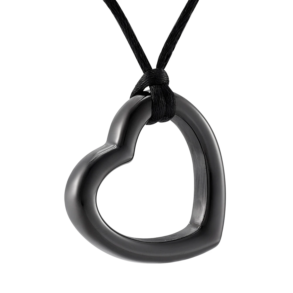IJD9914 Free Rope Necklace For Hollow Heart Stainless Steel Cremation Urn Jewelry Ashes Of Loved One - Keepsake Women | Украшения и