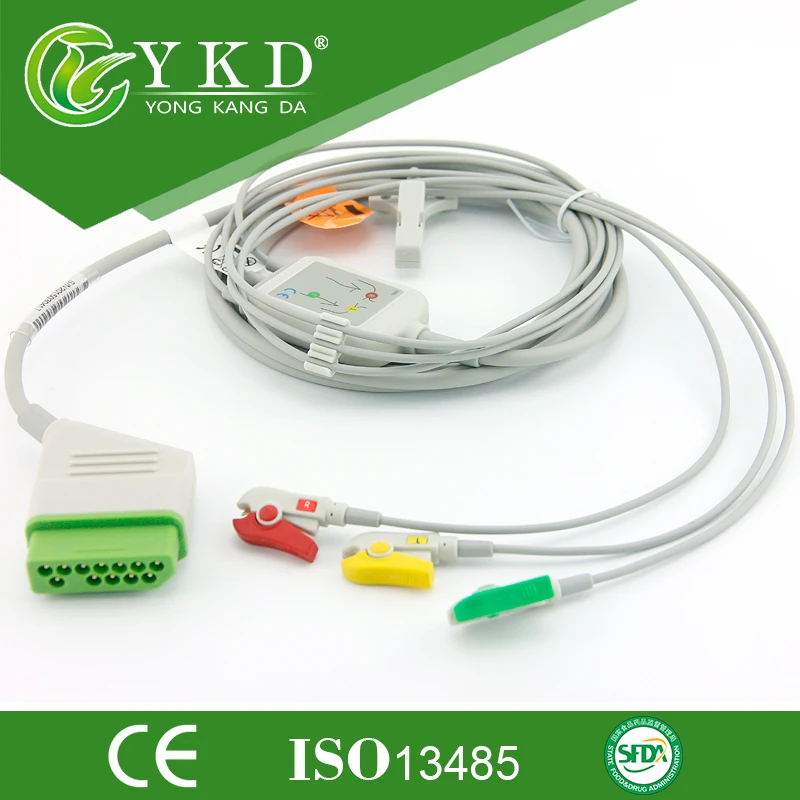 Бесплатная доставка цельный серийный кабель для пациента с выводами IEC 3LD CLIP 12pin| |