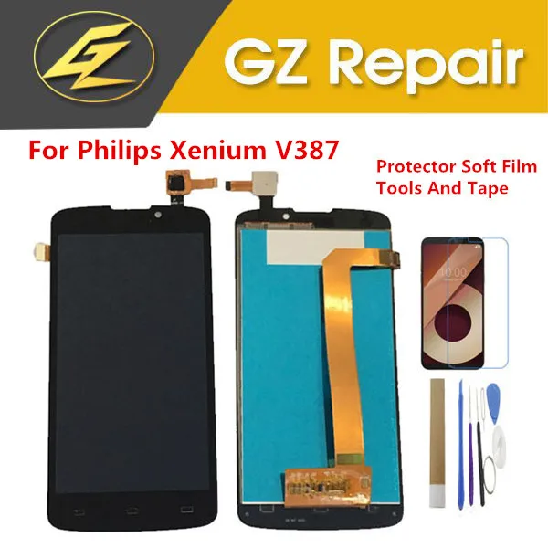 ЖК дисплей для Philips Xenium V387 сенсорный экран 5 дюймов|Экраны мобильных телефонов| |
