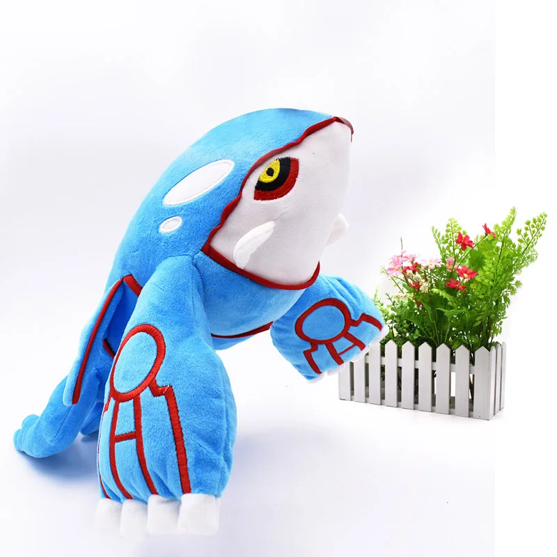 Kyogre blue 20 стилей Аниме Блестящий Mew Greninja Dragonair Psyduck Dragonite Kyogre Solgaleo Ho-Oh Magnemite мягкая плюшевая мультяшная кукла игрушка - Цвет: Kyogre blue