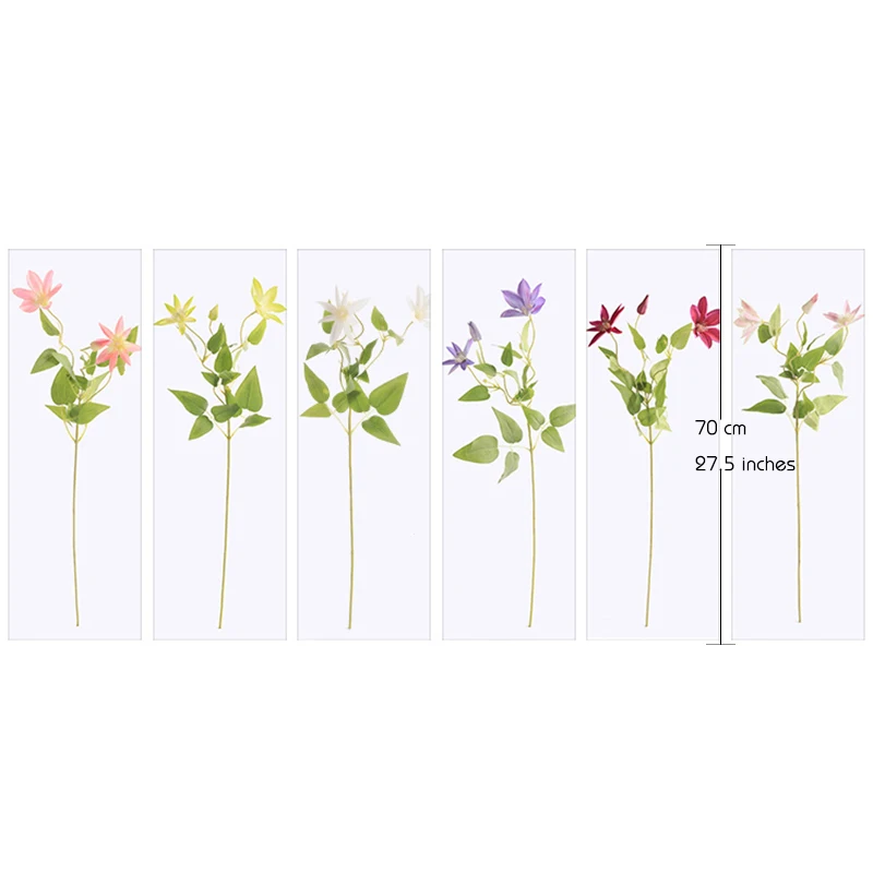Erxiaobao Clematis Искусственные цветы Шелковый Искусственный цветок аксессуары для цветоводства декор для домашнего стола вечерние свадебные цветы
