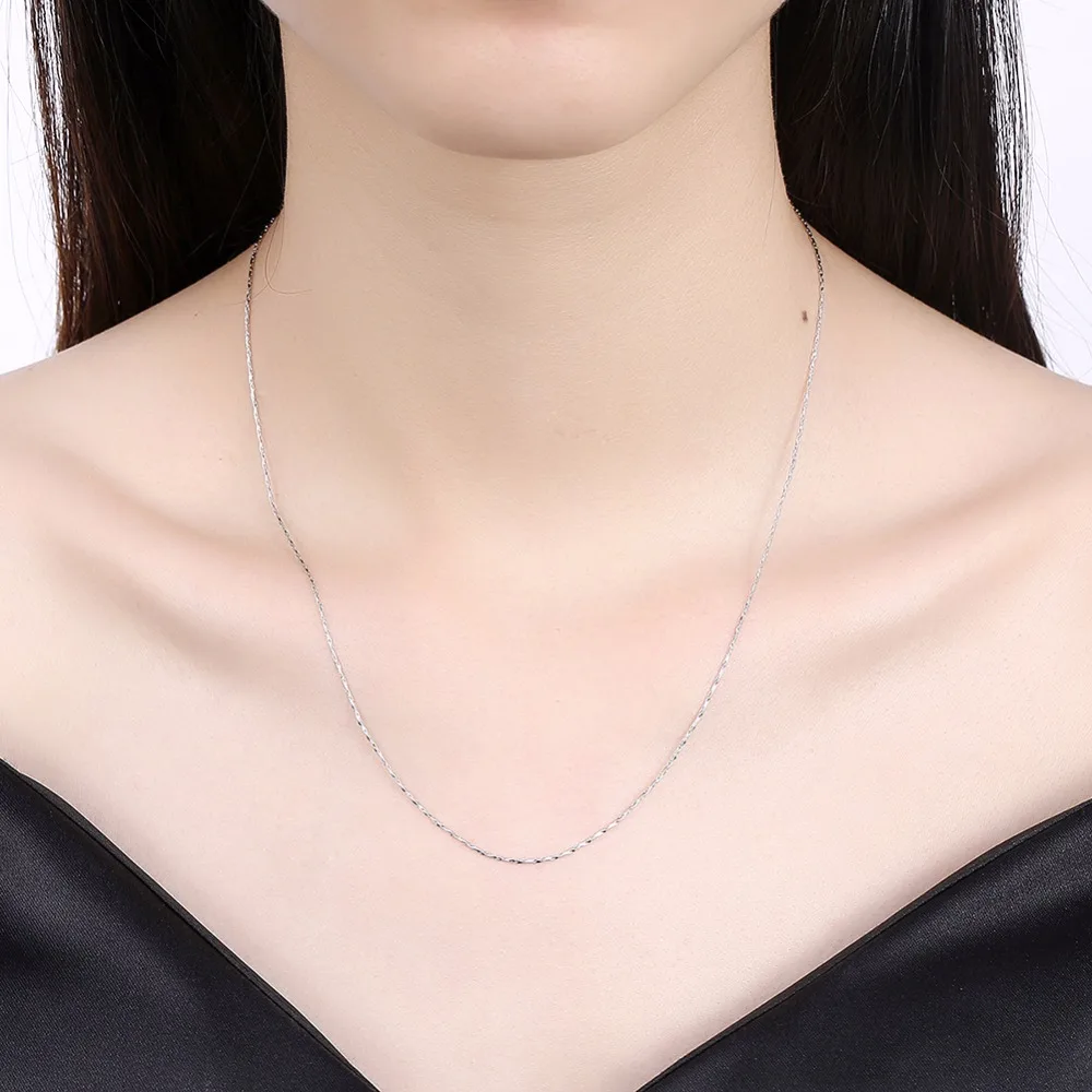 GNIMEGIL модное серебряное ожерелье из тонкой цепочки 0 5 мм Ювелирные изделия для