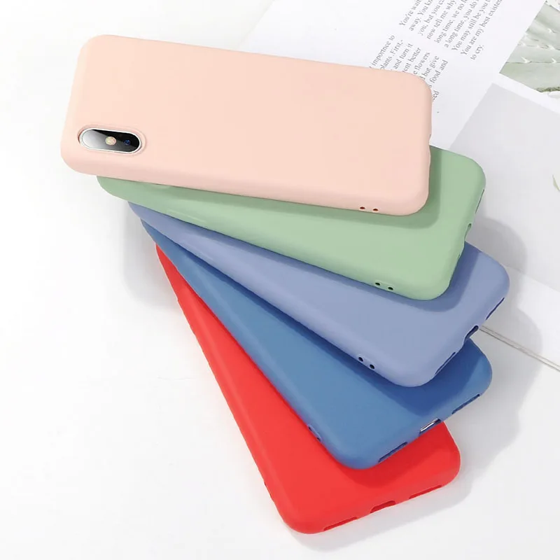 TIKITAKA мягкий силиконовый ударопрочный чехол для iPhone X XS XR XS Max 8 7 6 6 S Plus candy color Резиновая Защитная задняя крышка