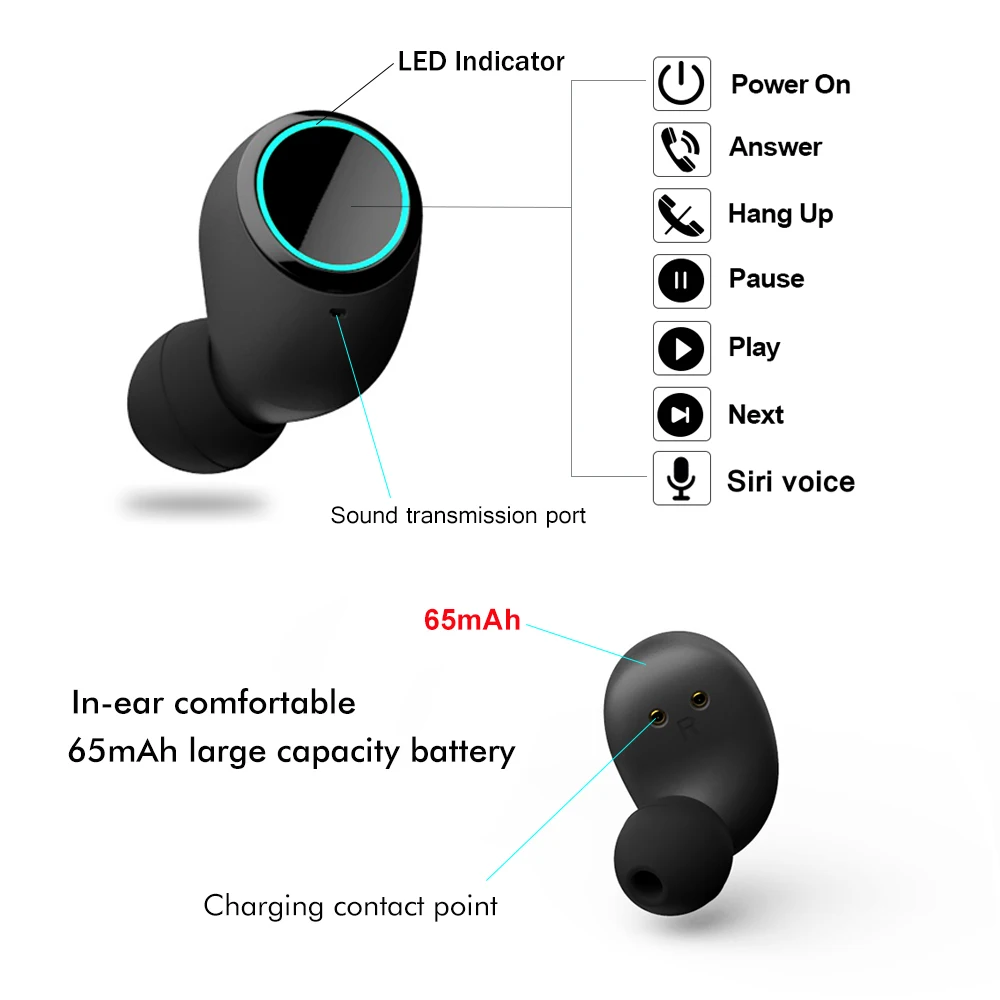 Новейшая сенсорная Беспроводной наушники 5,0 Bluetooth наушники HD стерео наушники-вкладыши TWS с мини-гарнитуры pk i10 i14 i20 i60 i80 mi airdots