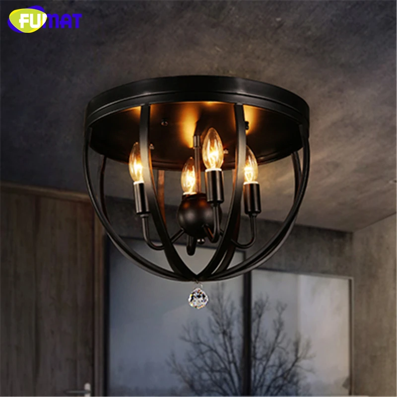 Фумат Лофт винтажный потолочный светильник индустриальный для гостиной