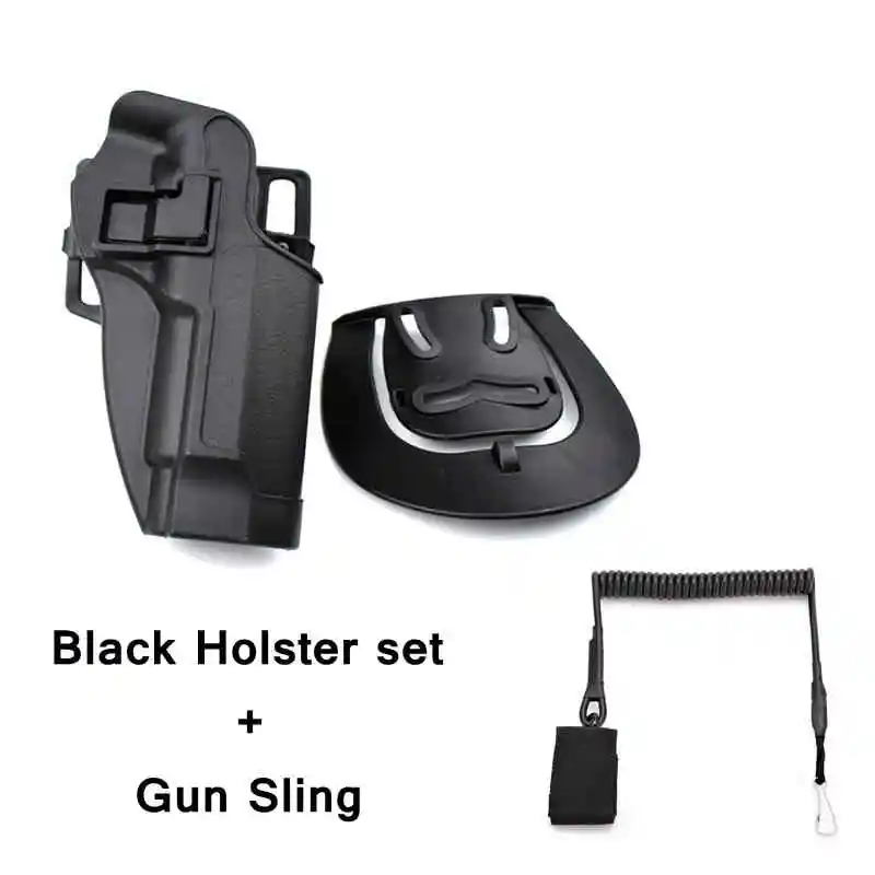 holster add sling bk Тактический правый пистолет кобура для оружия и пояс кобура для Beretta 92 96 M9 - Цвет: holster add sling bk