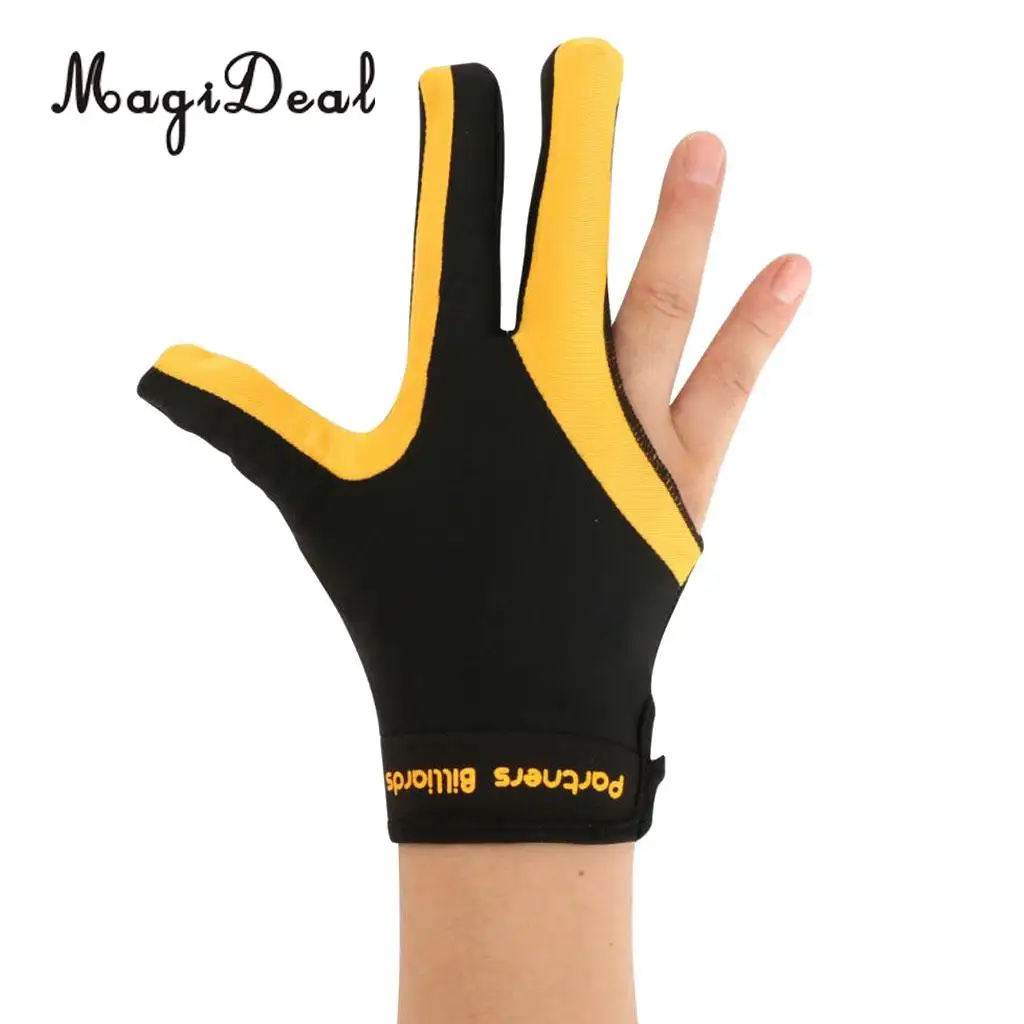 MagiDeal 1 шт. трехпальцевый снукер рандомная перчатка для правой руки|billiard gloves|cue