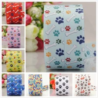 dog paw print grosgrain animal paws 78 22mm for hairbow decoration accessories