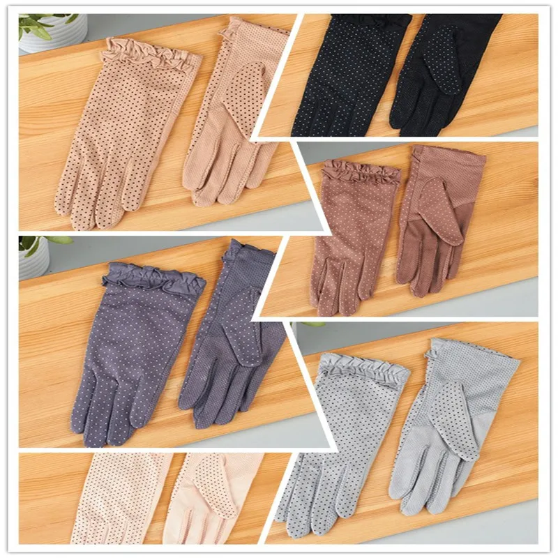 

SIX Color Outdoor UV Protection Driving Gloves Lady Girl Summer Sun Protect KM009