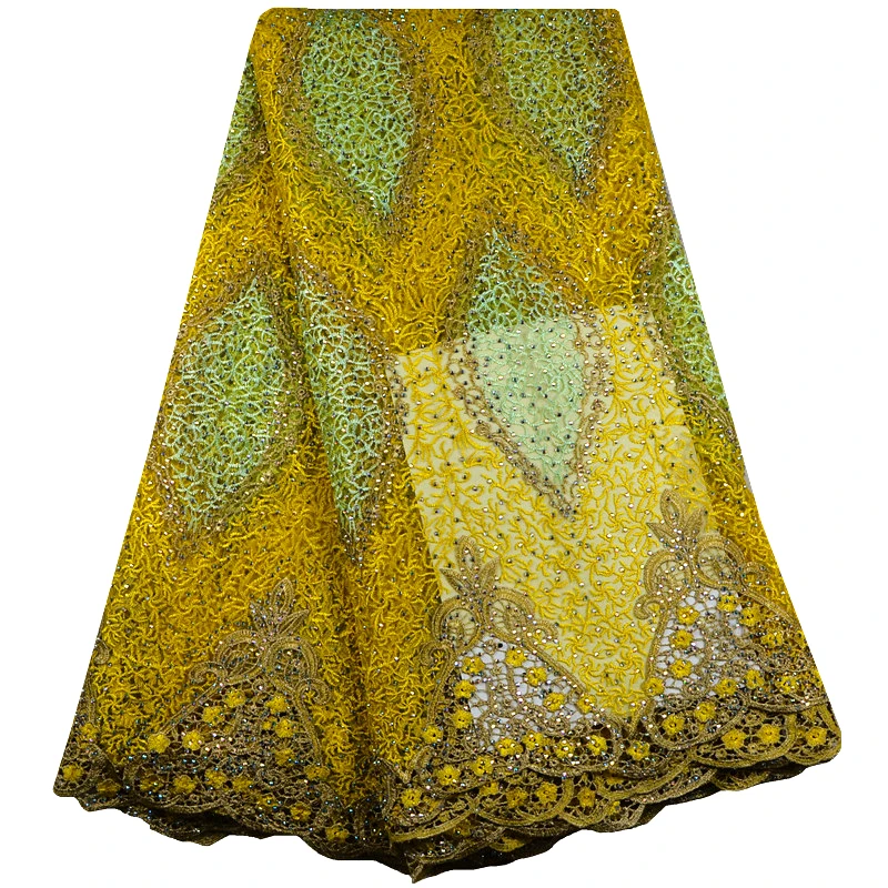 Красный цвет африканская кружевная ткань вышитые нигерийские кружева с камнями