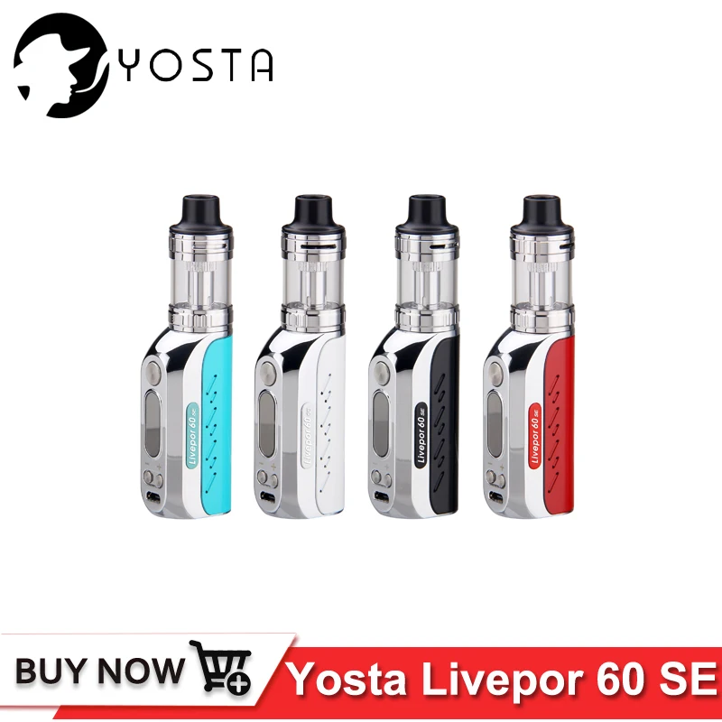 Оригинальный yosta Livepor 60 SE комплект Вт 1500 мАч Bulit в Батарея Vape Mod 3 мл игви T3