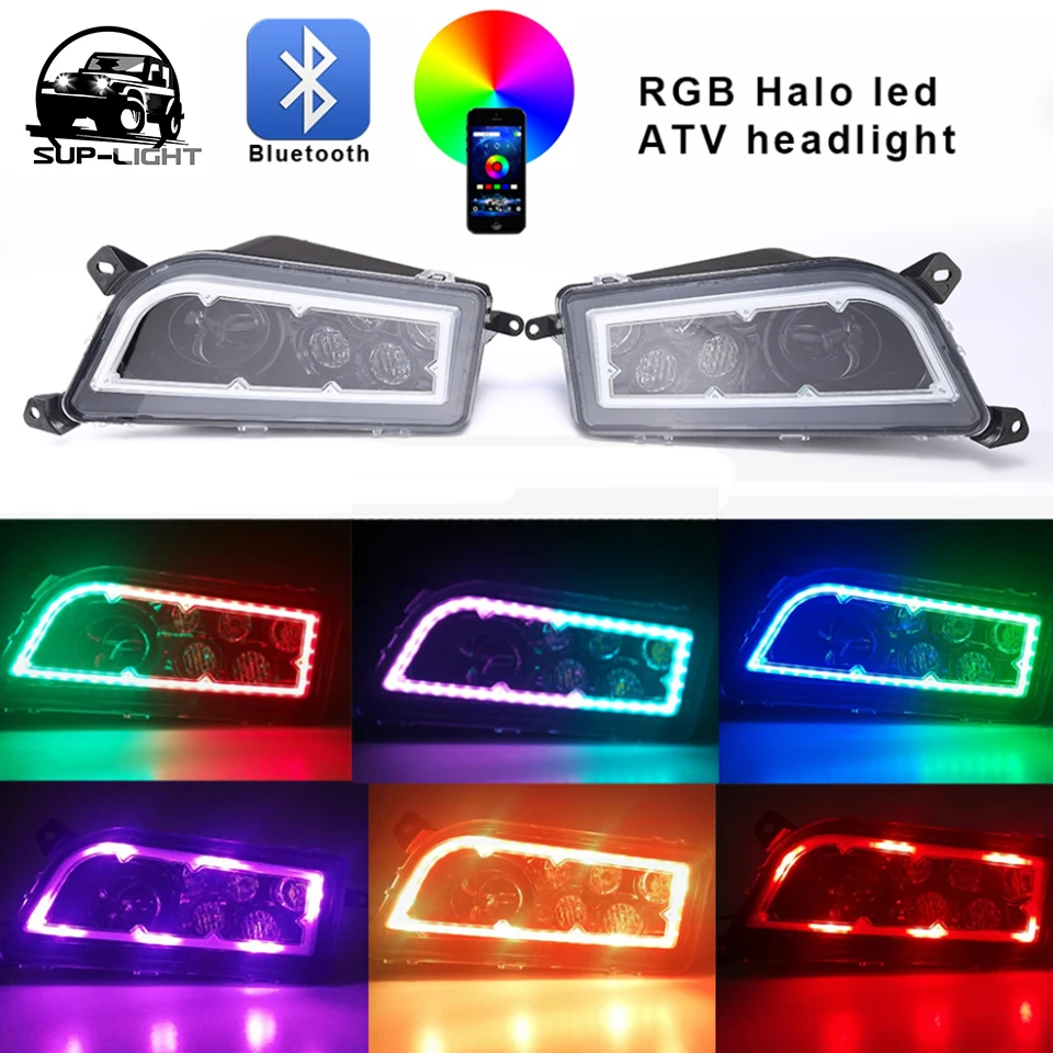 Автомобильный комплект с Bluetooth светодиодный RGB гало фара дистанционным