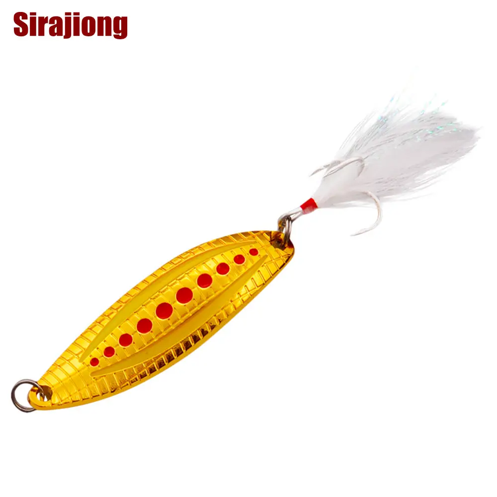 1 шт Высокое качество светящиеся рыболовные Колеблющаяся блесна 7 г 10 15 20 BKK перо