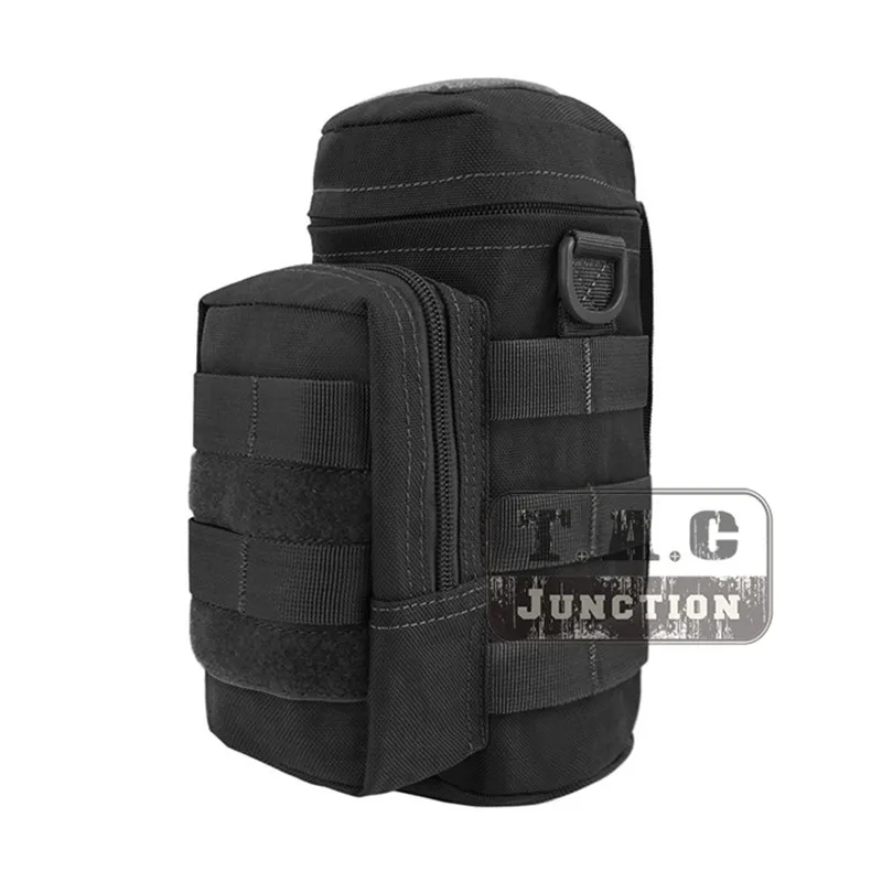 Emerson тактический MOLLE H2O гидратация бутылки воды перевозчик Карманный чайник утилита мешок EmersonGear воды сумка поясные сумки на плечо - Цвет: BK