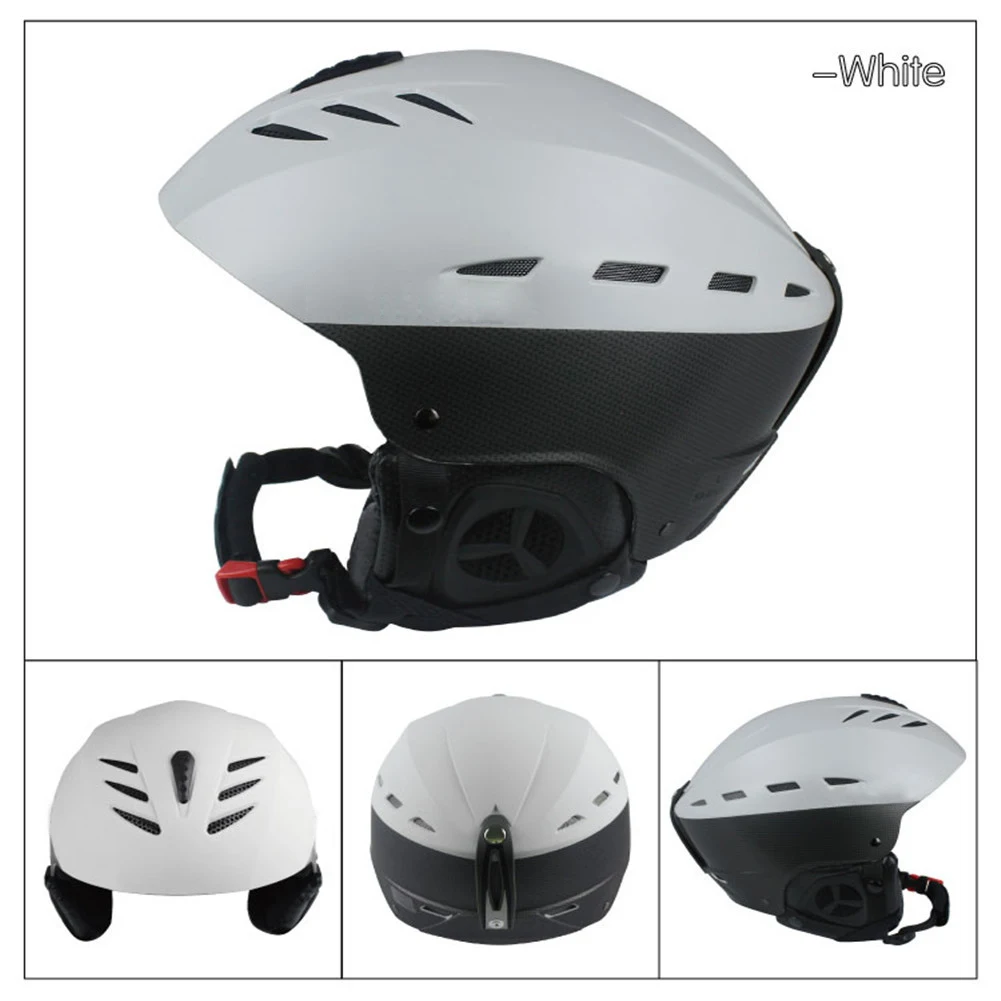 Уличные спортивные ультралегкие лыжные Helme полузакрытые лыжные велосипедные шлемы цельные формованные спортивные очки лыжный шлем - Цвет: Белый