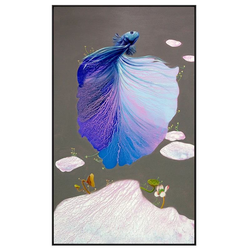 

Modern Chinese Style Carp & Lotus Canvas Painting Poster Print Picture Home Wall Art Decoration Wall Stickers Can Be Customized