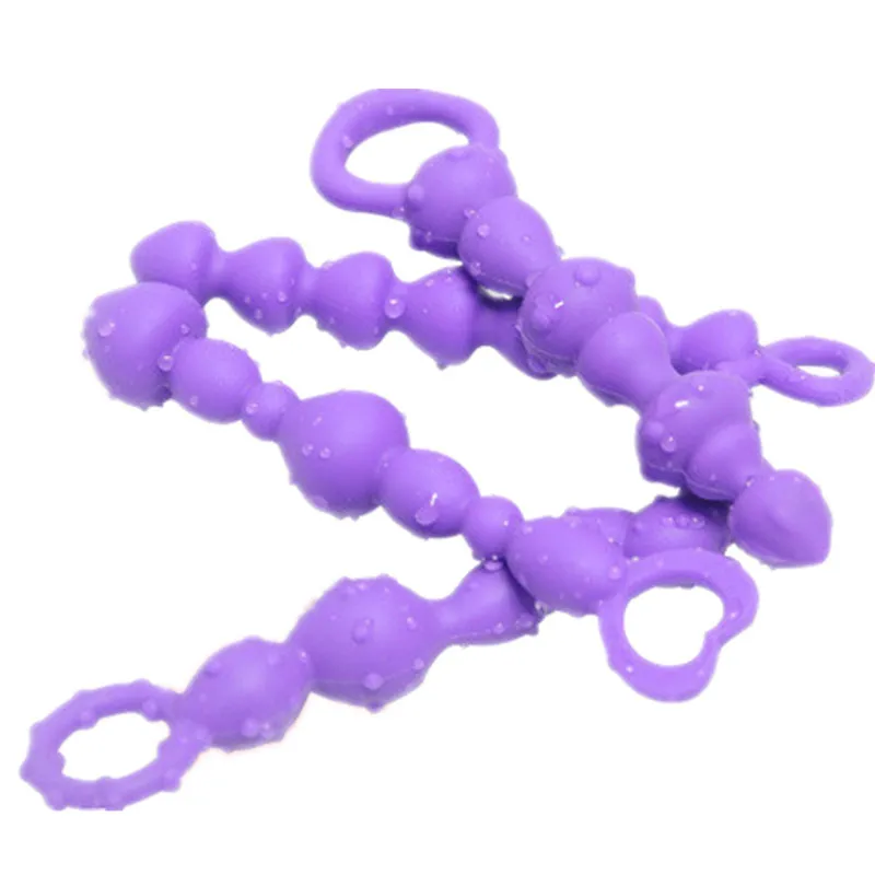 Анальная пробка с бусинами для начинающих гибкий анальный стимулятор 4 разных