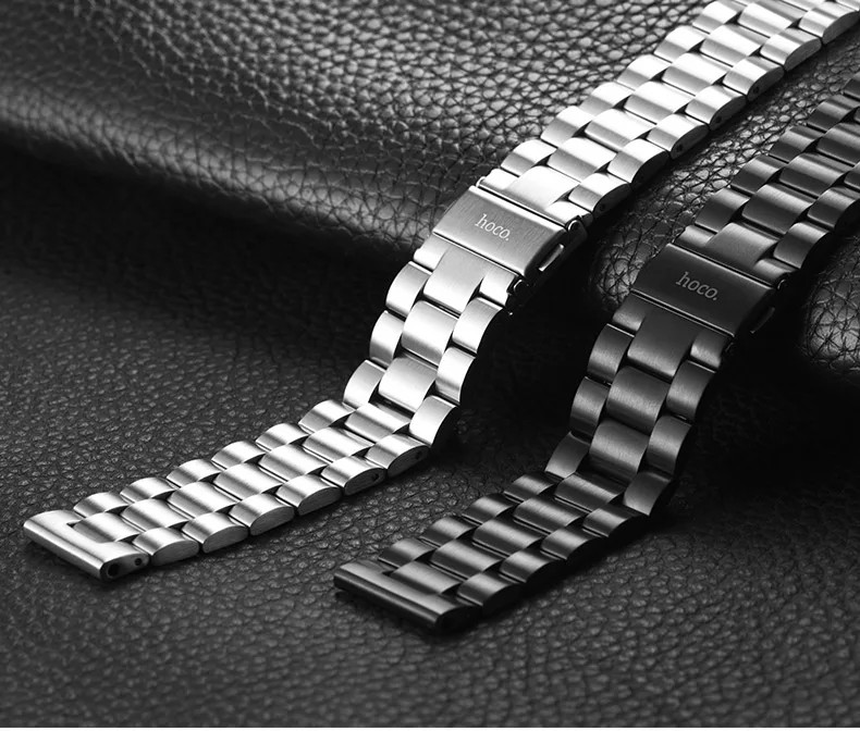 HOCO 22 мм 3 бусы из нержавеющей стали ремешок для Xiaomi Huami AMAZFIT спортивные Смарт-часы