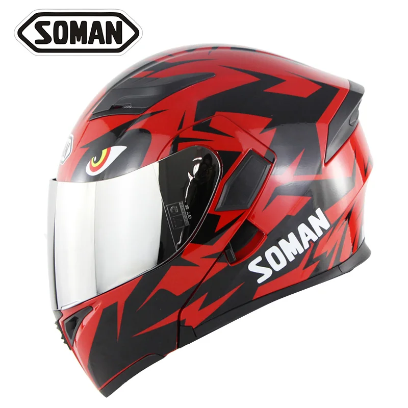 SOMAN 955 SkyEye анти-УФ 400 мотоциклетные шлемы двойные козырьки модель K5 защитные |