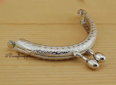 Металлическая оправа для сумки металлическая 8 5 см никелевая B43|bag frame|purse framepurse frame