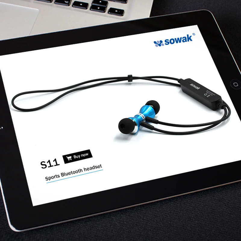 Sowak наушники стерео гарнитура Новые Bluetooth V4.1 Наушники Беспроводные спортивные IPX 4