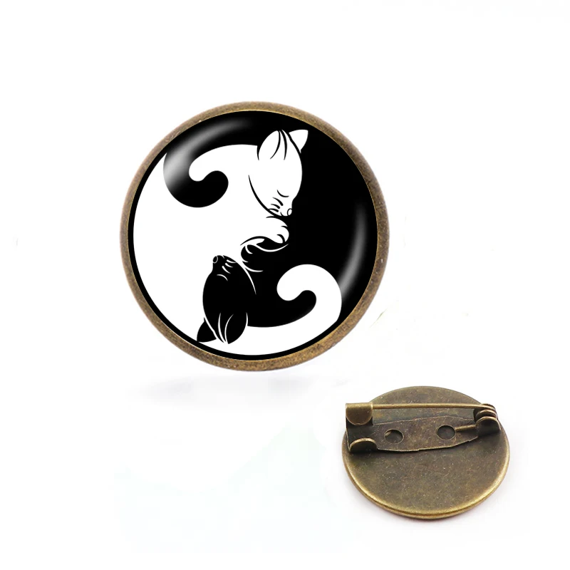 Забавная булавка в виде животных брошь котов на лацкане для джинсовой рубашки