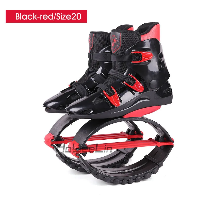 Black-red-Size20 Обувь для фитнеса, кенгуру, прыжки, унисекс, уличная спортивная обувь, обувь для прыжков, сапоги для прыжков, стиль, размер 19/20 - Цвет: Black-red-Size20