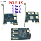 Переходник PCI E 1 на 3  4  2 PCI express, 1X слоты, переходник Mini ITX на внешний 3 слота PCI-E, карта мультипликатора порта PCIe VER005