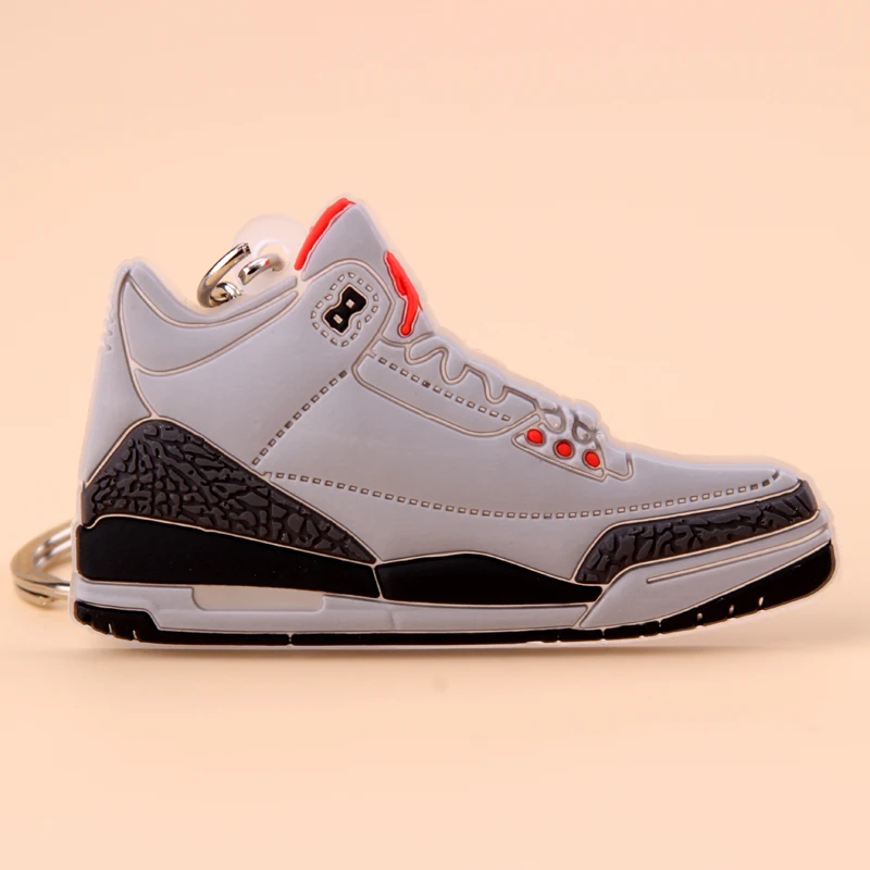 Picture Color2 Мини Jordan 3 брелок обуви Для мужчин Wome/дети c логотипом отличный подарок для баскетбола брелок-кроссовок для ключей ключ держатель porte Clef - Цвет: Picture Color2