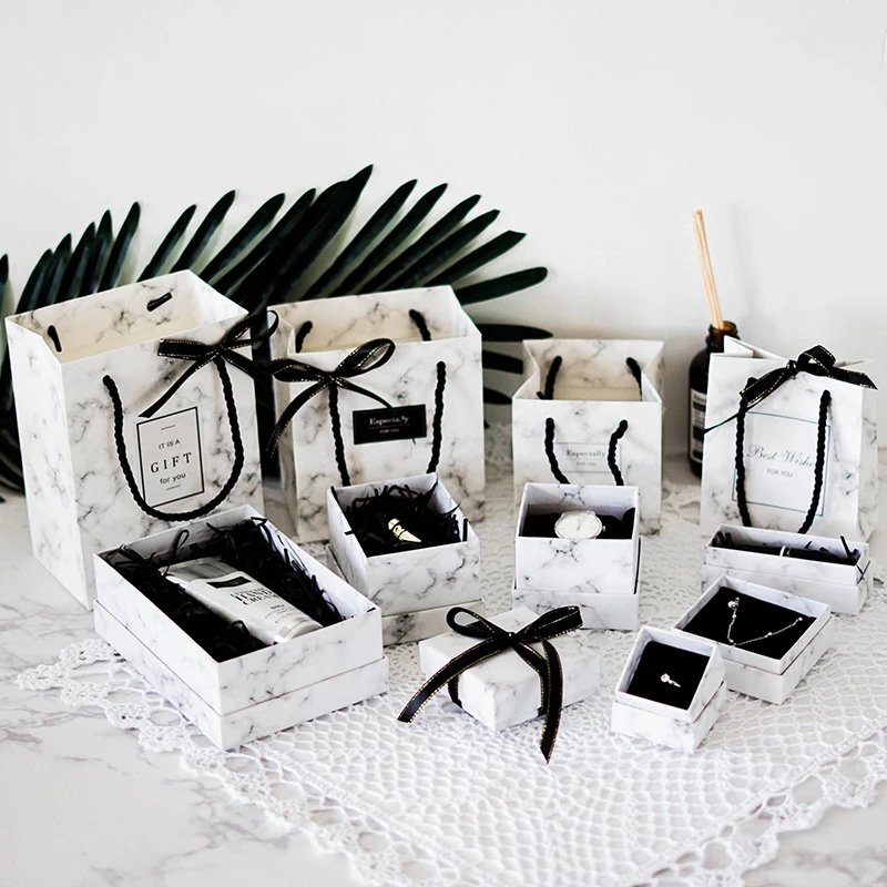 Креативная мраморная Подарочная бумажная сумка на День святого Валентина