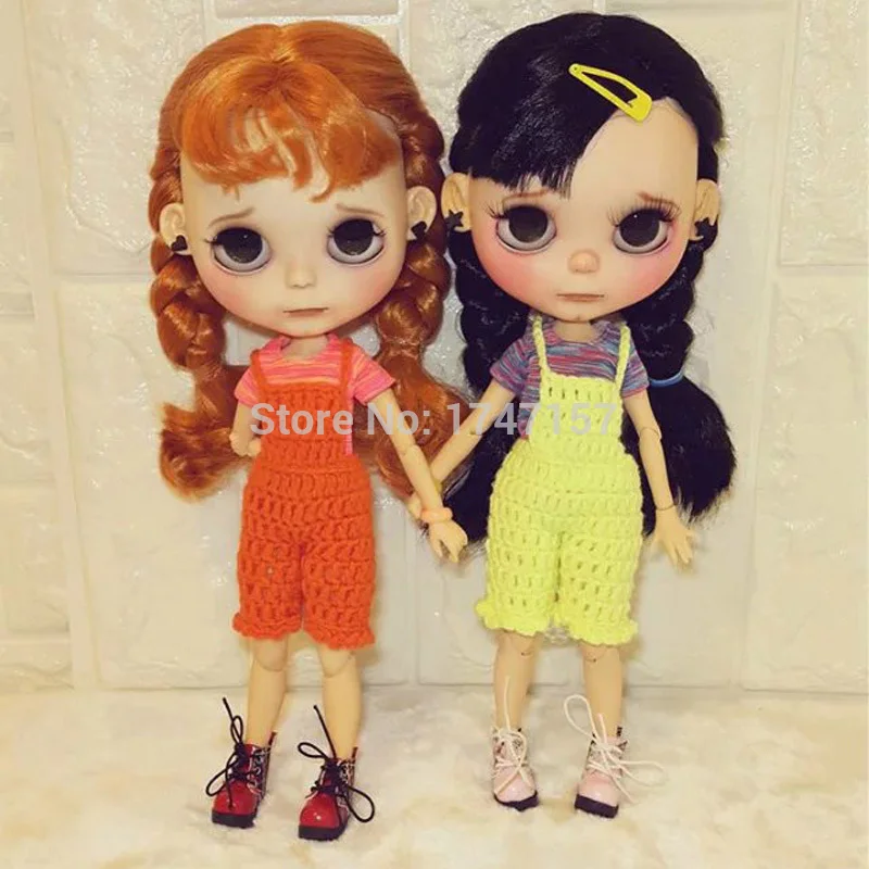 1 пара 1/6 модные ботинки мартинсы в клетку для кукол Blyth Pullip Lati Barbies аксессуары