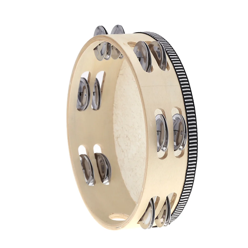 8 &quotдвухрядная рук Тамбурин барабан колокольчик Металл джинглы перкуссии